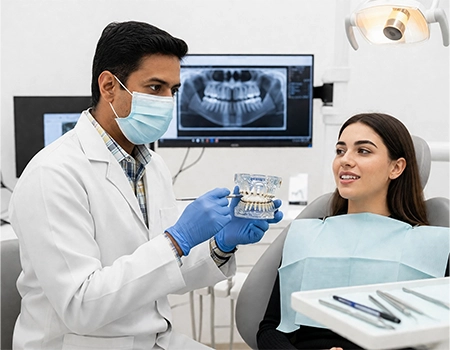 Fix teeth alignment with braces or clear Invisalign aligners in Coimbatore.