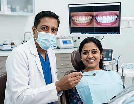 Smile makeover with expert cosmetic dentistry at Diksha Dental, Coimbatore