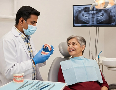 Custom removable dentures to restore chewing function and confidence