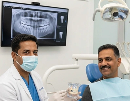 Replace missing teeth with natural-looking dental implants in Coimbatore